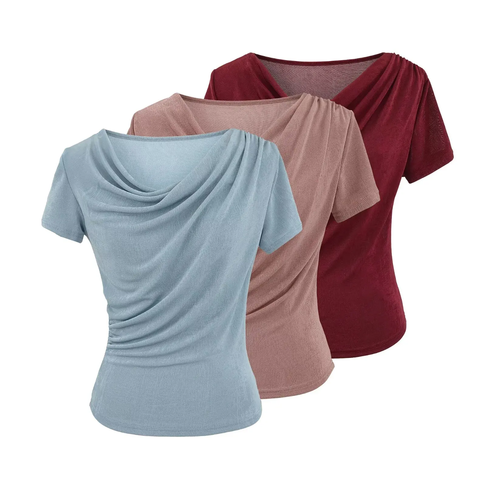 Sexy ort Sve Slim Fit T-irt Women's Summer Street Sle Pure Color Bustier Top oulder Bared Waist Cinched in Sle