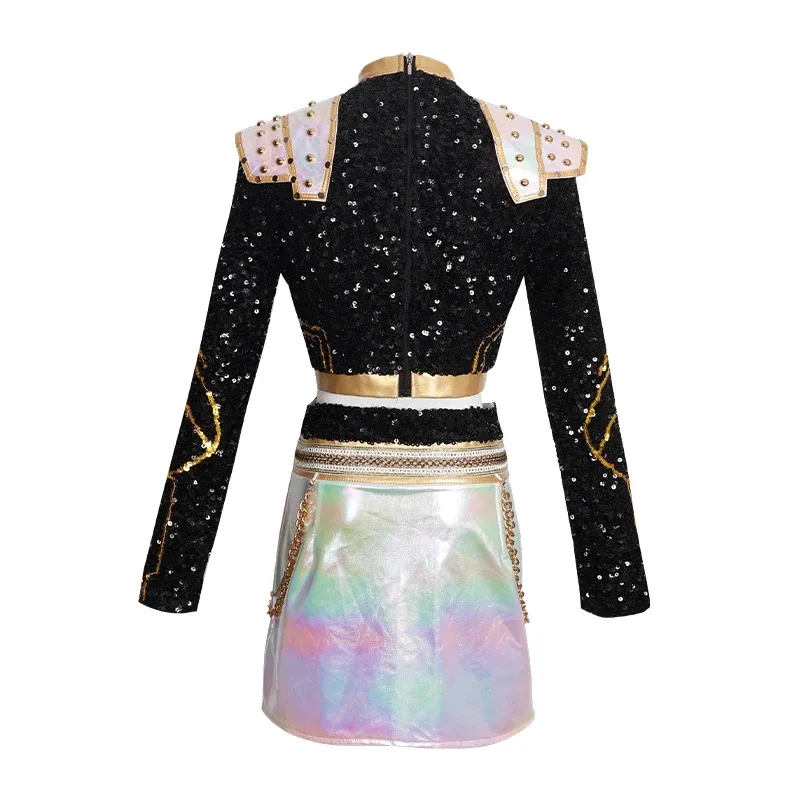 

CyDemon Hunting Girl Cos Costume kopo Zoe Black Gold Song Costume Cosplay anime Animation Character Costume