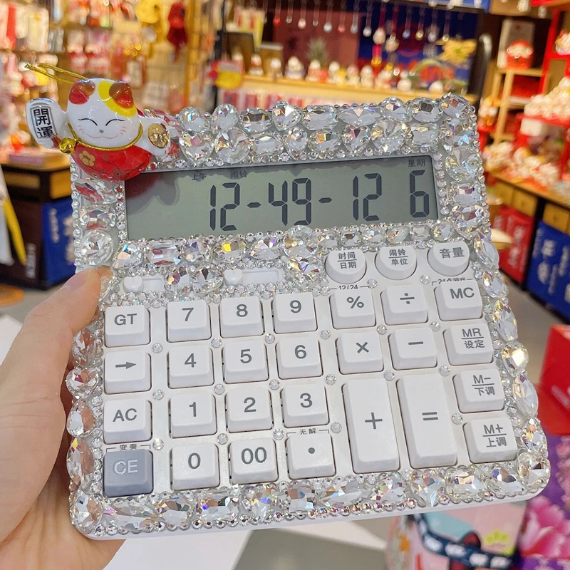 Multifunctional cartoon calculator crystal KTsolar  birthday gift office, supermarket