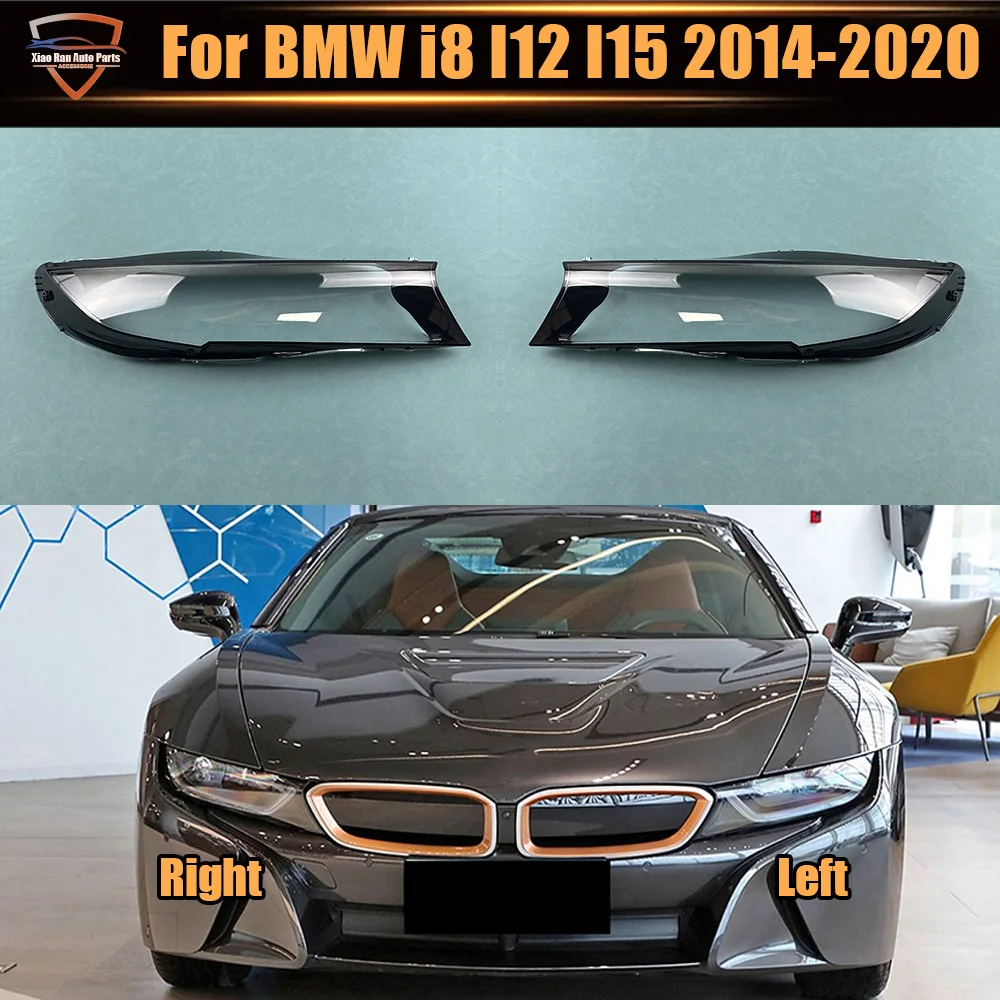 

Car Front Headlight Cover For BMW 2014 2015 2016 2018 2019 2020 i8 I12 I15 Lens Headlamps Transparent Lampshad Lamp Shell Masks