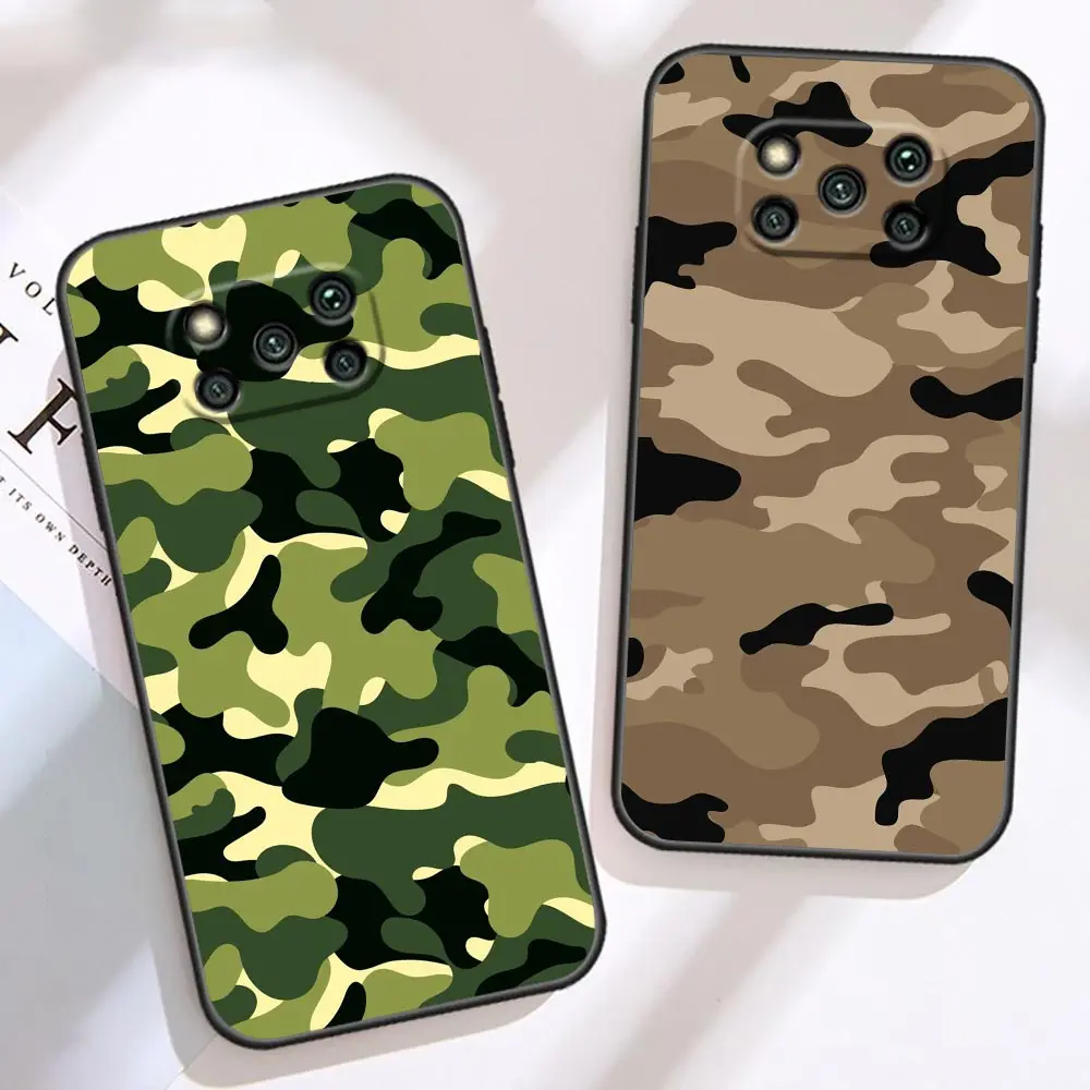 Case For Xiaomi Poco X5 X4 X3 M5 M4 M3 F5 F4 F3 GT Pro NFC 5G 4G Black Shark 5 Mix 3 2S 4 Case Funda Various Military Camouflage