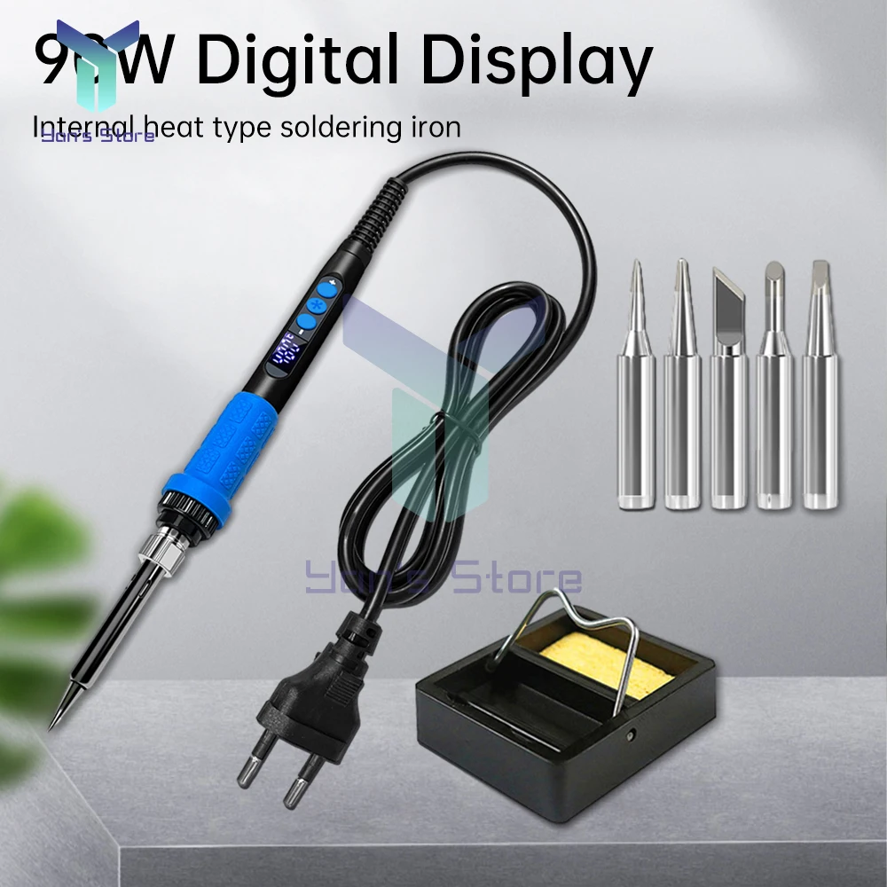 

Electric Soldering Iron 90W Adjustable Temperature LED Digital Display Thermostatic Iron Suitable for Jewelry Electrical Repair