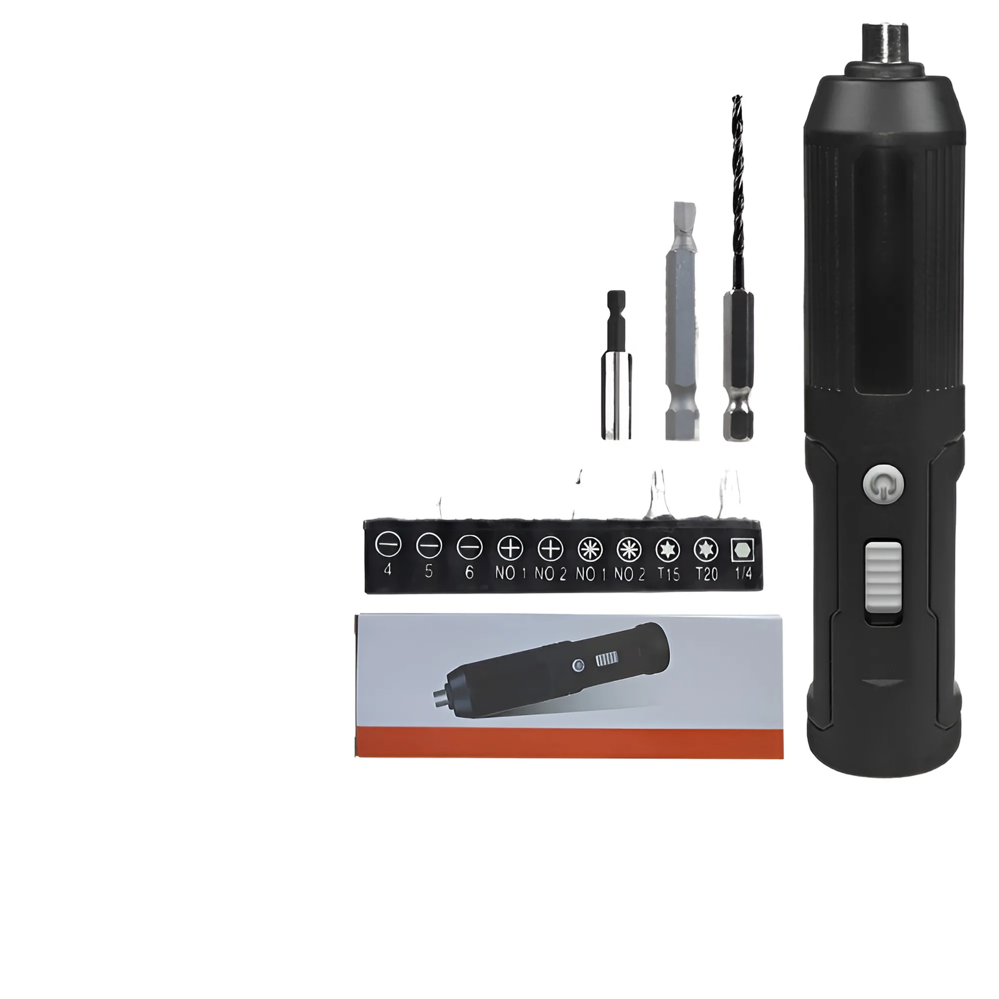 USB Rechargeable Lithium Electric Screwdriver - High Torque, Straight Handle, Fast Charging, 3.7V Cordless Drill