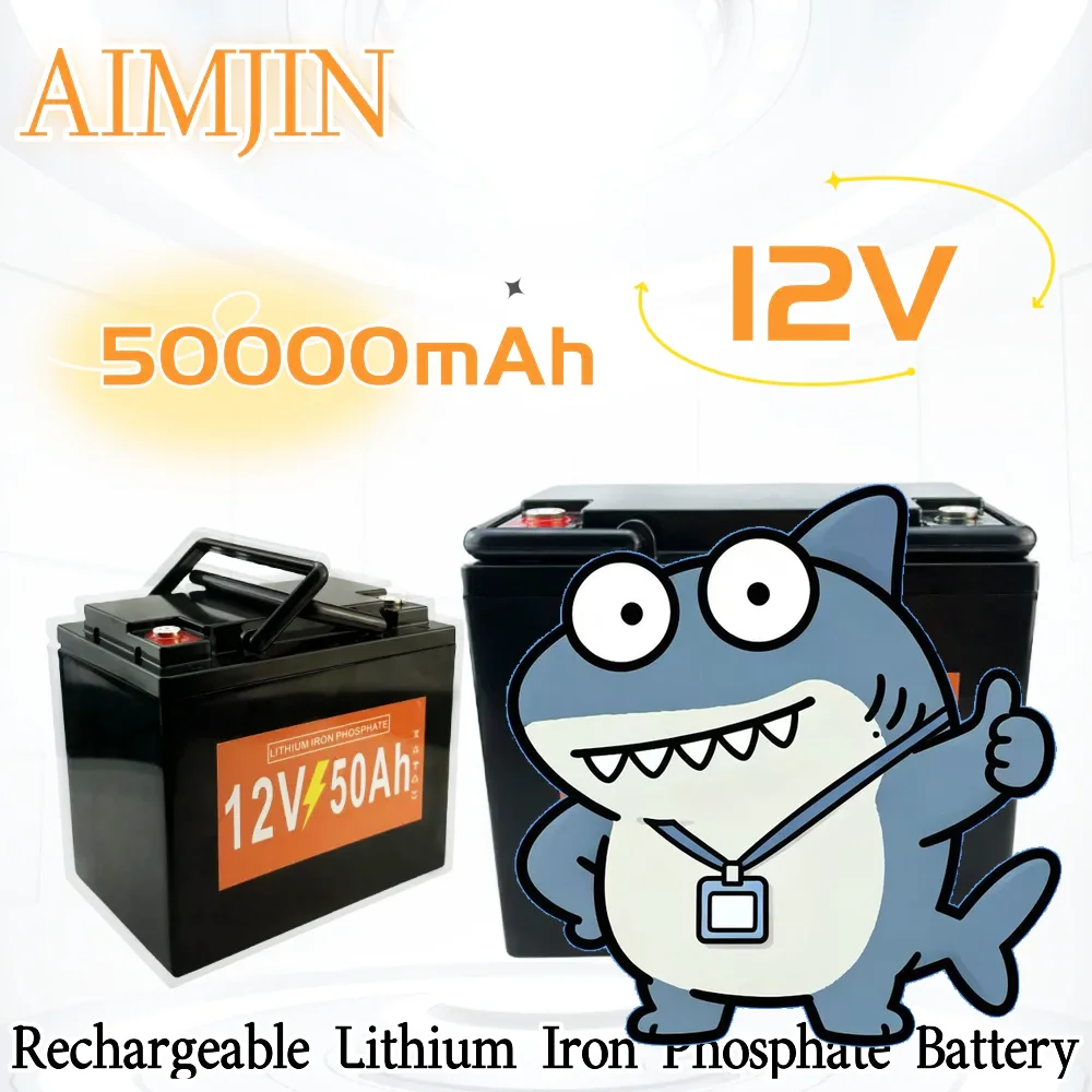 2026 12V 50Ah Rechargeable LiFePO4 Battery Pack with high capacity and power suitable for outdoor portable backup power supply
