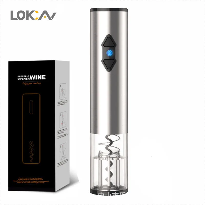 Stainless Steel Wine Electric Bottle Opener Dry Battery Wine Corkscrew Wine Set Suit Wine Automatic Bottle Opener