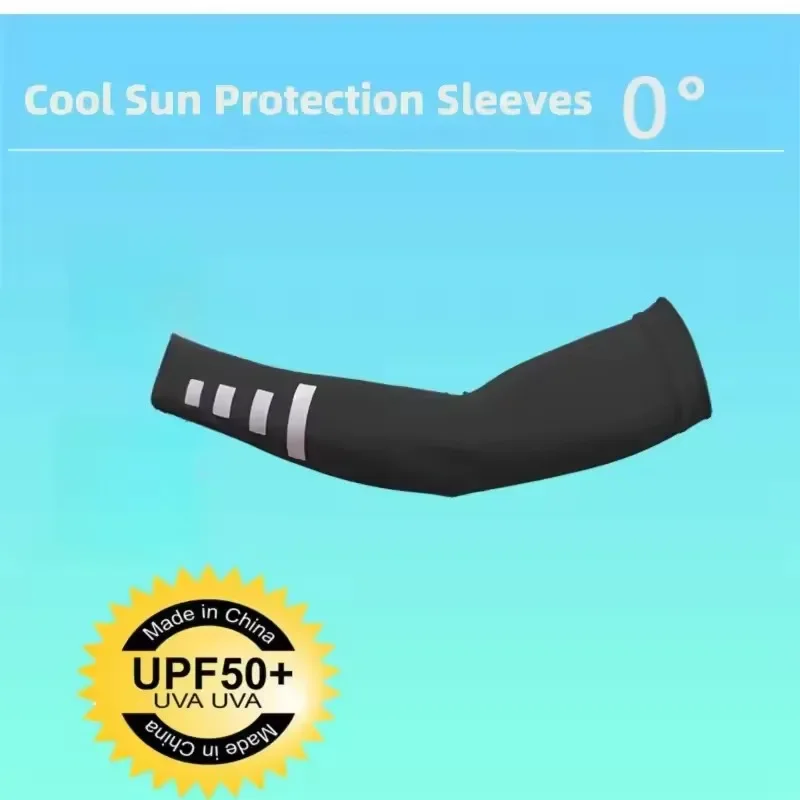 1 Pair Ice Silk Arm Sleeves for Summer Quick-Drying Breathable Sun Protection Reflective Night Running Cycling Arm Covers image 4