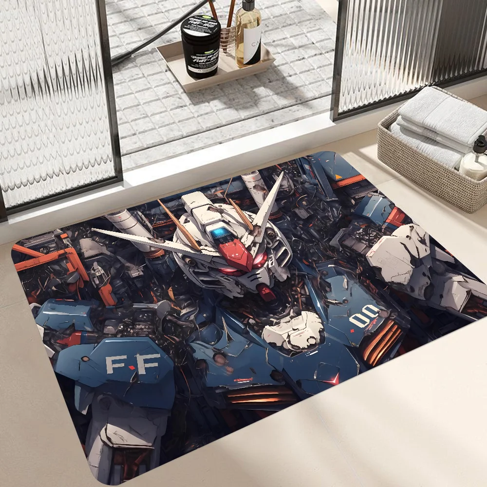 1pc Gundam Floor Mat Floor Mat Anti-Slip Kitchen Bedroom Handmade Tufted Rug Carpet Living Room Entrance Rug