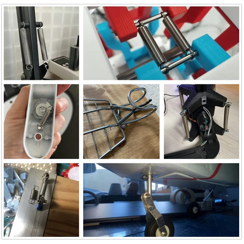 1pcs Open Tension spring Expansion Springs Extension Tension Spring Wire Diameter 2.0mm Spring Diameter 10mm-22mm