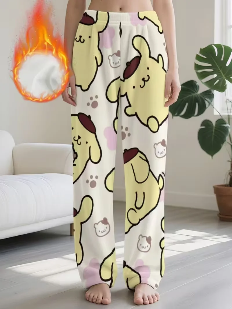 

Sanrio семейный пудинг собака большая ушатая собака рождественские спальные штаны осень и зима плюшевые мультфильм для взрослых и детей теплый отдых