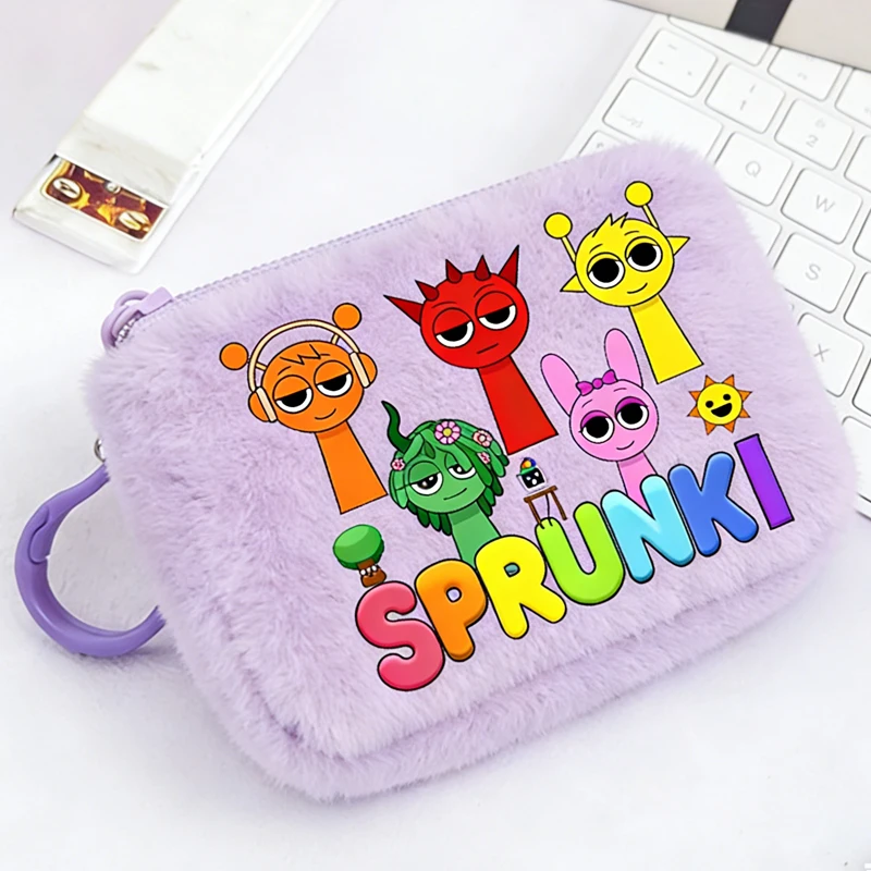 

Sprunkis Coin Purses Cartoon Pinki Oren Mini Zipper Wallets Game Casual Portable Pouches Key Change Storage Bags Birthday Gift