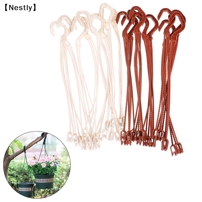 10pcs 36cm Plant Hanger Hook Flower Pots Hanging Basin Garden Basket Hanging Chains〔Nest〕