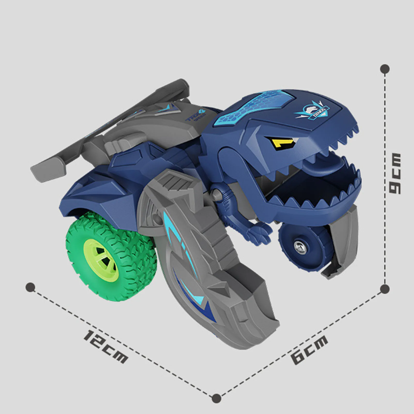 Tirare indietro i giocattoli dell'automobile del dinosauro collisione che trasforma il regalo del giocattolo dell'automobile alimentato dall'inerzia per il ringraziamento del giorno dei bambini