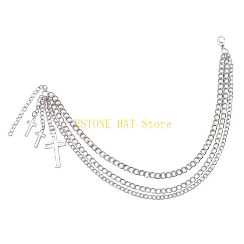 

49MF Stylish Crossed Charm Shoe Chains Metal Shoe Decoration for Daily Wear and Special Occasion Shoe Decorative Accessory