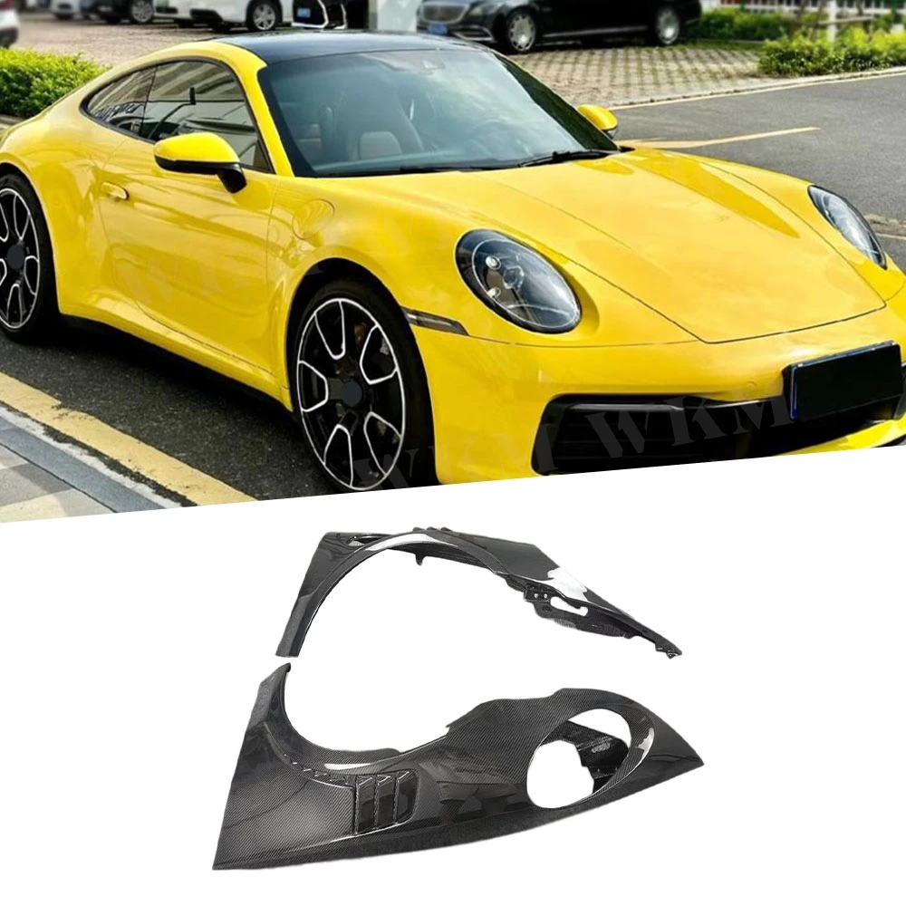 

For Porsche 992 2021-2024 Carbon Fiber Car Door Side Fender Cover Accesorios Para Auto Front Bumper Side Fender Car Styling