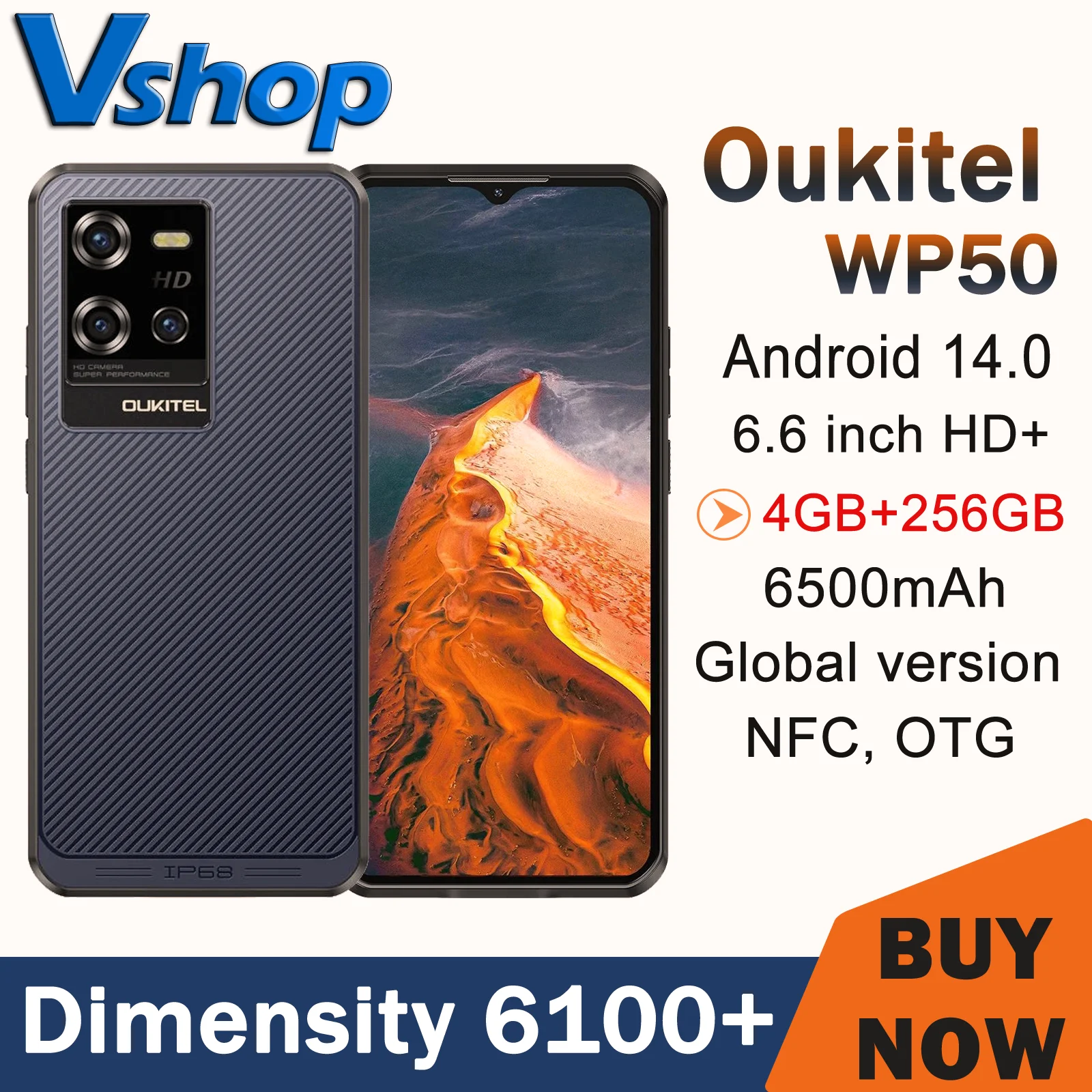 Oukitel WP50 5G Rugged Phone 4GB+256GB 6.60