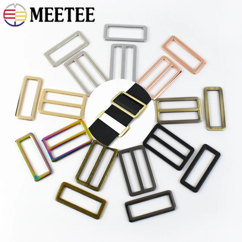 

10Pcs 20-38mm Metal Ring Buckles for Bags Strap Tri-Glide Slider Clasp Dog Collar Adjustable Buckle DIY Hardware Accessories