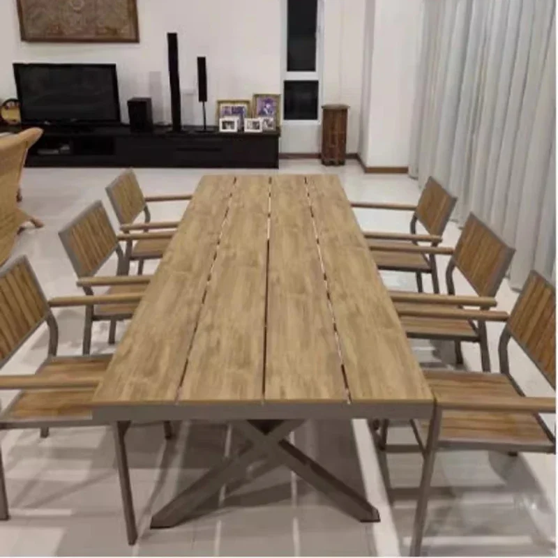 

Garden Metal Outdoor Tables Minimalist Modern Armchair Commercial Outdoor Tables Courtyard Patio Jardin Mobiliario Furniture