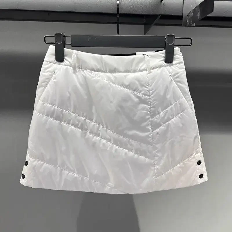 Clearance Sale- Simple Fashion Ladies Golf Down Skirt Warm Versatile Women Outdoor Sports Mini Skirt