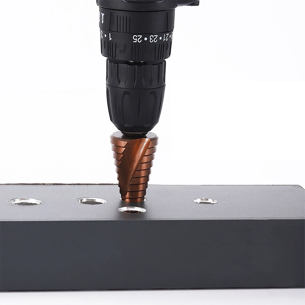 

M35 Hex Metal Drill Bit Tool HSS-Co Cobalt Step Drill Bit 1/4 Inch 3-13mm Spiral Grooved Hex Shank Hole Drill Cone Drilling Tool
