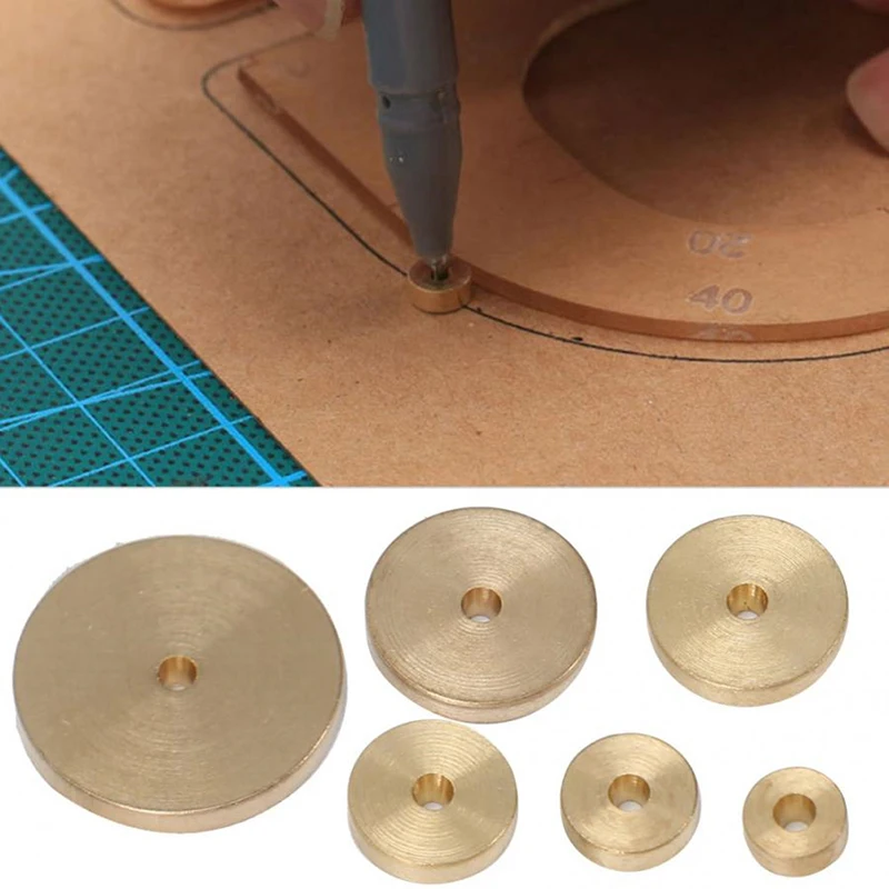Leather Craft Tools 6 Pieces Leather Brass Space Set Diy Round Line Marking Hand Craft Tools New