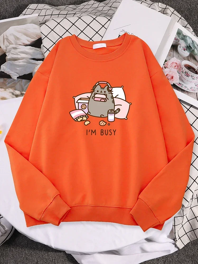 Vrouwen Capuchon Street Fleece Bovenkleding Oversized Losse Sweatshirt Losse Zachte Tops Sorry Ik Ben Bezig Met Het Spelen Van Spelletjes Met Koptelefoon