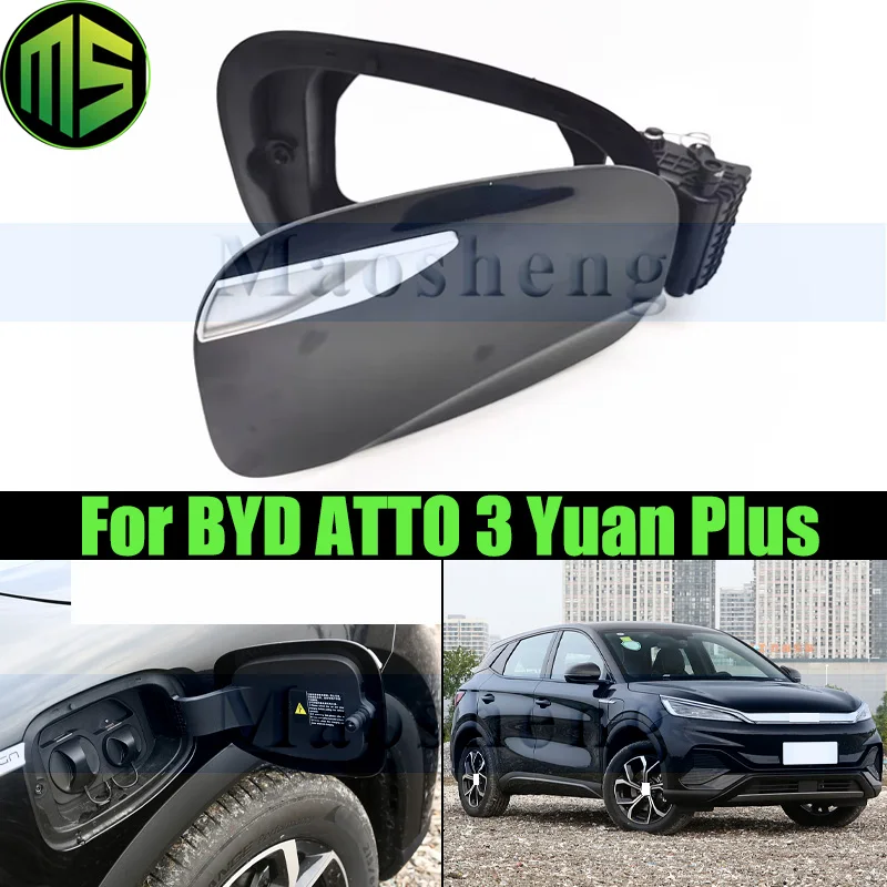 

Maosheng Charging Port Cover Assembly For BYD ATTO 3 Yuan Plus Plastic Outer Cover Fuel Tank Cover SC2E-8403840 No Paint