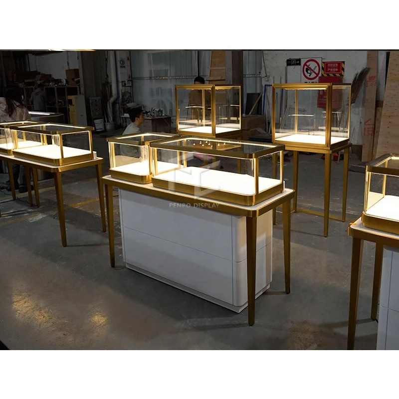 на заказ. Роскошный стеклянный дисплей из нержавеющей стали со светодиодной подсветкой, витрина для ювелирных изделий, витрина для шкафа, витрина