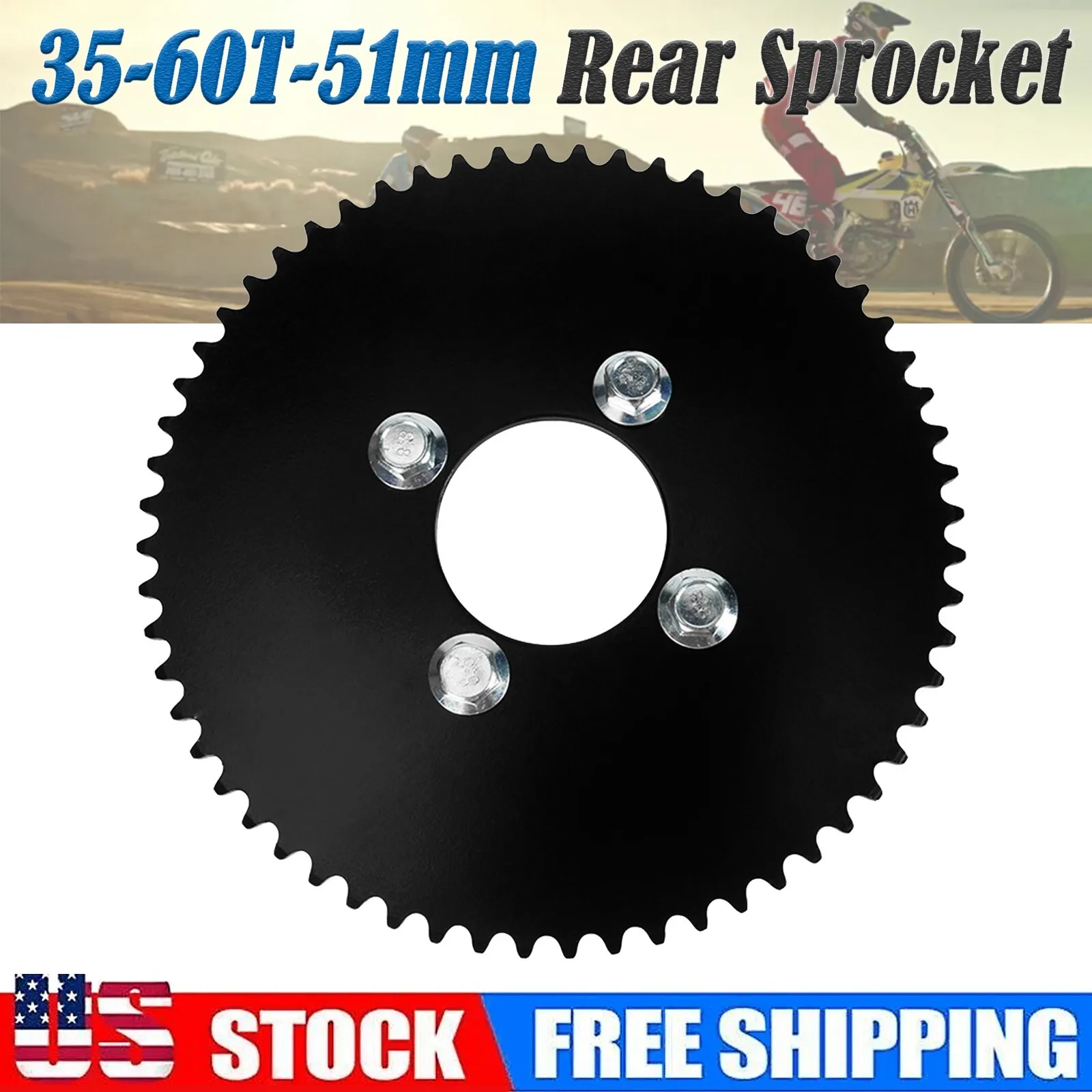 

#35 60T 51mm Rear Sprocket For Go Kart Mini Bike ATV Quad Drift Trike Motorcycle