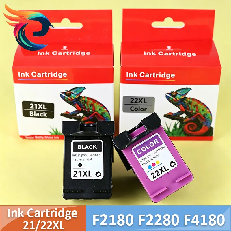 21XL 22XL Compatible Ink Cartridge Replacement for HP 21XL 22XL HP21 Deskjet F2180 F2280 F4180 F2200 F380 380 Printer