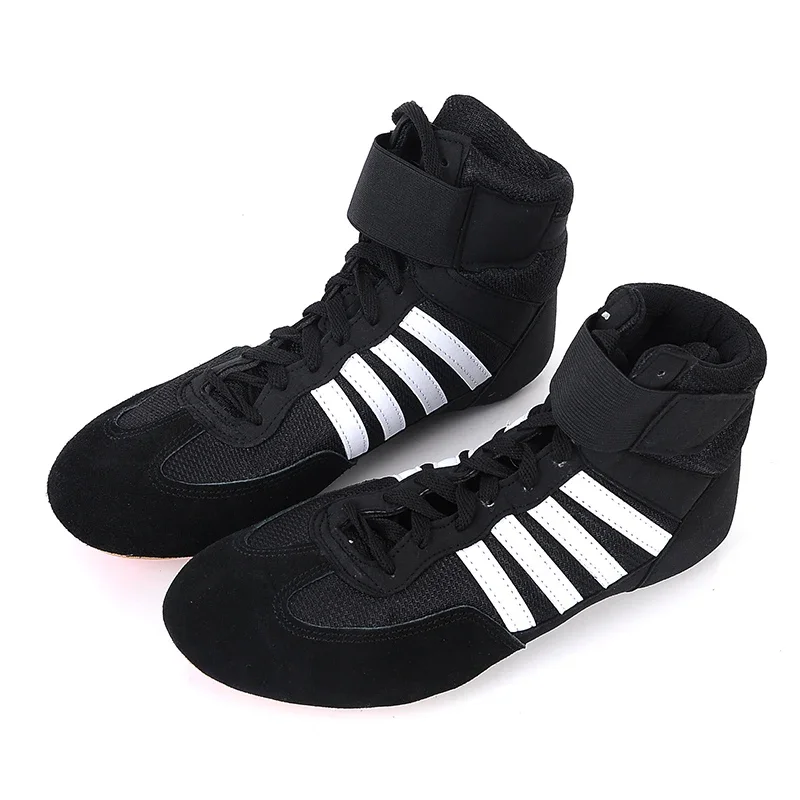 Sapatos Wrestling para Homens e Mulheres, Sapatos De Boxe De Luta, Sola De Borracha Respirável para Criança