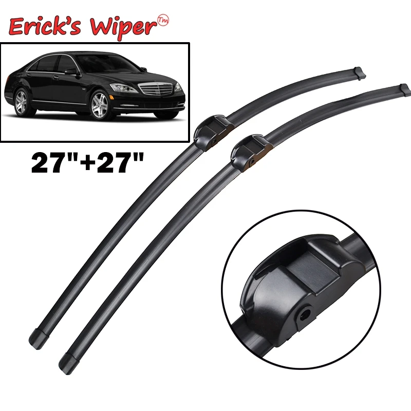 Erick\'s Wiper LHD Front Wiper Blades For Mercedes Benz S-Class W221 2006 - 2013 Windshield Windscreen Clean Window Brush 27\