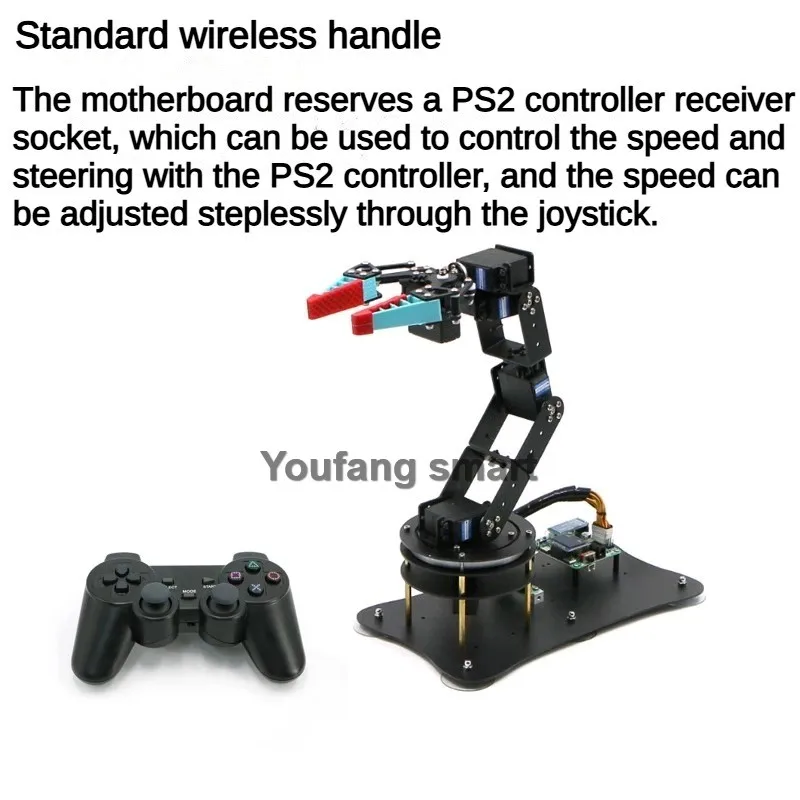 300g Load 6 Dof Robot Arm with Flexible Claw Industrial Manipulator Metal Alloy For Arduino Robot DIY Kit PS2 Programmable Robot - Image 5