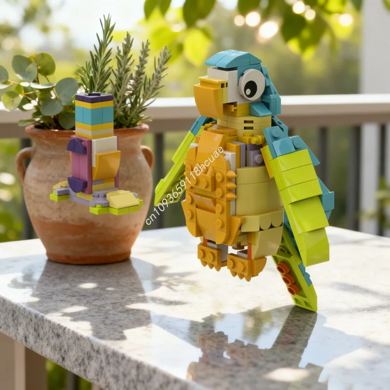 250 قطعة MOC الزمرد الببغاء الموسمية عيد الفصح نموذج اللبنات العمارة تجميع اللعب DIY بها بنفسك التعليم هدايا عيد الميلاد الطوب #1