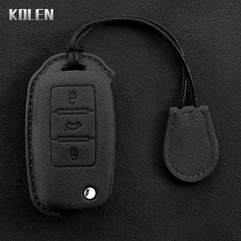 Leather Car Key Case Cover Shell For Volkswagen VW Polo Golf Passat Tiguan Beetle Caddy T5 Up Eos Skoda Octavia Seat Leon Altea