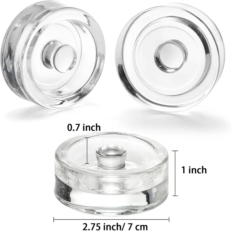 1 Pcs Fermented Glass Weights Clear with Handle Heavy Fermenting Weights Kitchen Gadgets Sealed Cheeseits Fermentation Household view 4