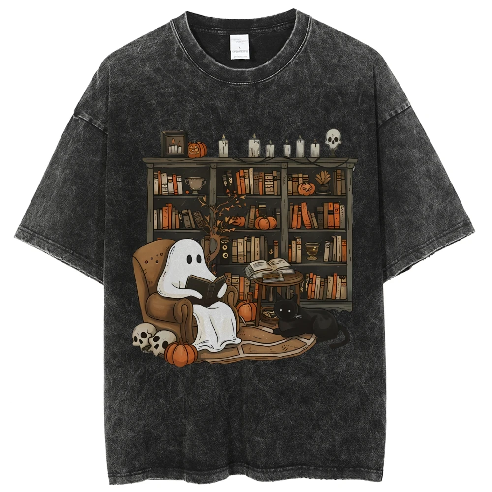 Book Reader Ghost Casual Tshirt,Ghost Sweatshirt, Halloween Tee, Cute Ghost Shirt, Book Ghosts,Trick or Treat Shirt