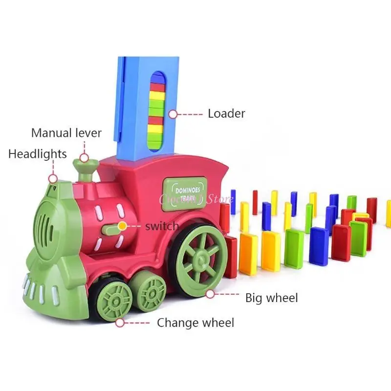 Y1UB Automatic Laying Dominos Train for Creative Building Block Learning Toy Funny