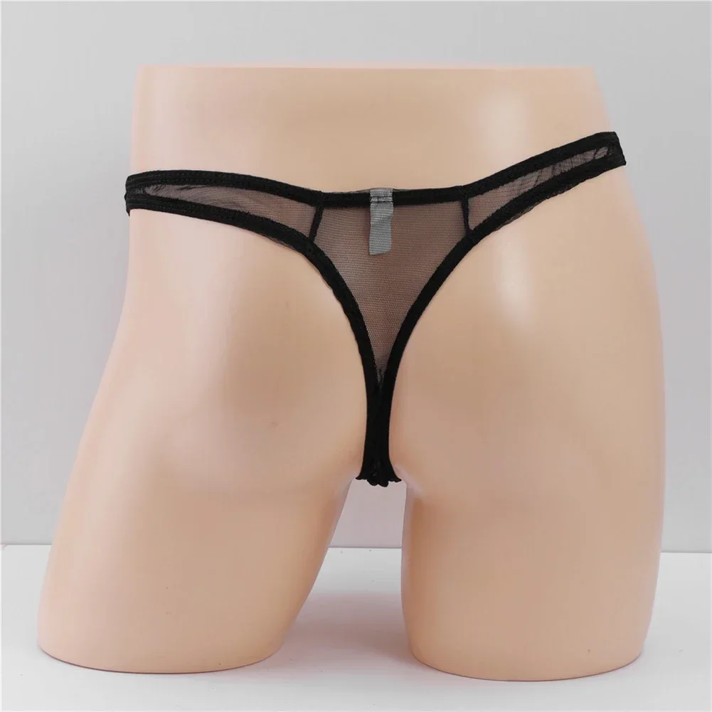 Perspective Mens Ultra-thin Thongs G-string T-back Low-waist Male See-Through Bikini Jockstrap Low Waist Bikini Hombre Underwear