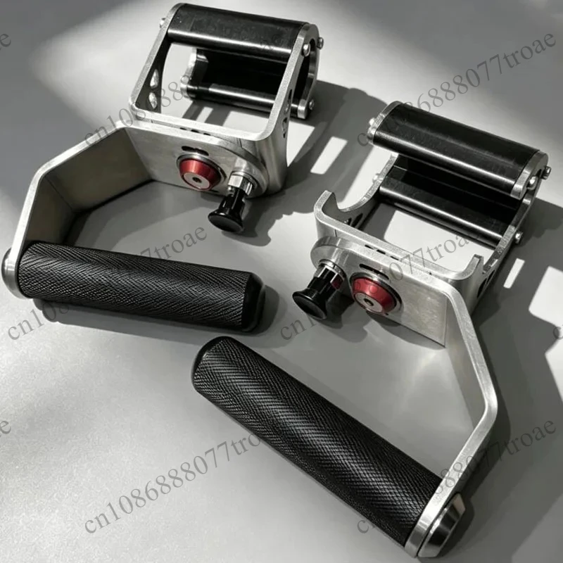 Adjustable & Lockable Multi-Functional Gym Cable Attachments for Back Training, Lat Pulldown - GRPX 360° Rotating Handles (Pair)