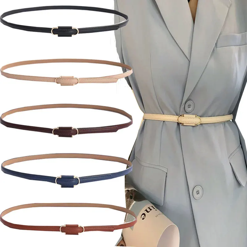 معقود حزام صغير المرأة تنوعا معطف الزخرفية فستان البدلة cinched الخصر المرأة حزام رقيقة خمر #1