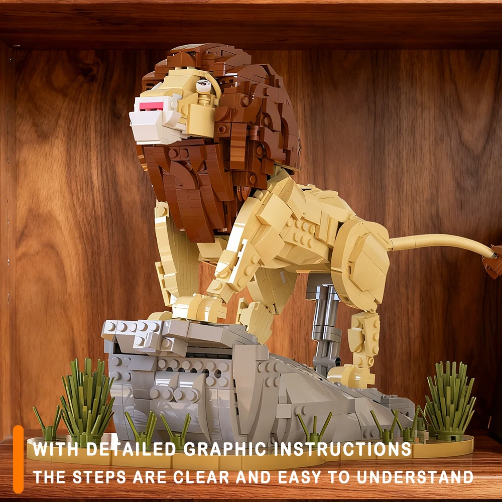 

Creative Expert Lion King Building Blocks Large Animal Model 1361PCS Assembly Sets Bricks Room Decor Christmas Gift For Kids