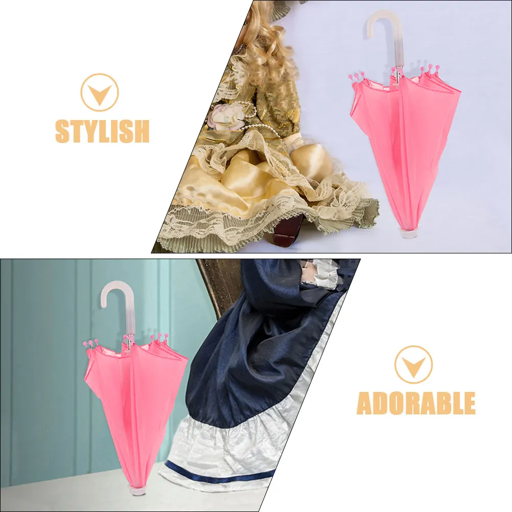 2 Stück Mini-Zubehör, niedliche dekorative Kleinkinder, stilvolle Mikroszene, Miniatur-Regenschirme für langlebige, einfache Party