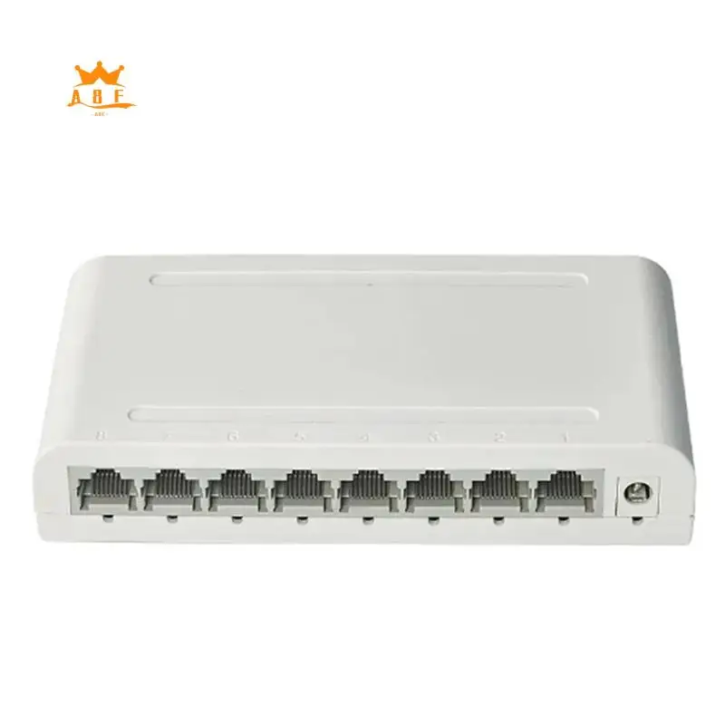 

A08E-Gigabit Data Switch,Network Hub,Desktop Ethernet Splitter,Plug & Play Shielded Ports Fanless Quiet Mini Portable