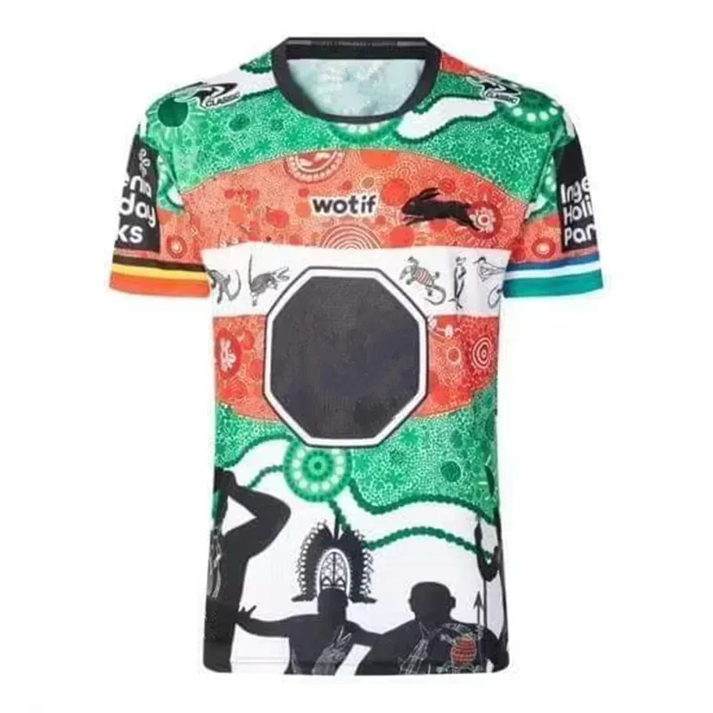 2024 South Sydney Rabbitohs Indigenous Rugby Jersey - Men's Size:S-5XL（Print Custom Name Number）