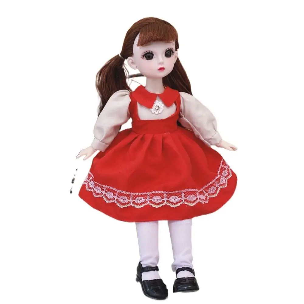 Boneca DIY com articulações removíveis para meninas, bonecas Bjd 1/6, vestido com roupas e sapatos, olhos delicados, brinquedo presente de aniversário, conjunto completo na moda