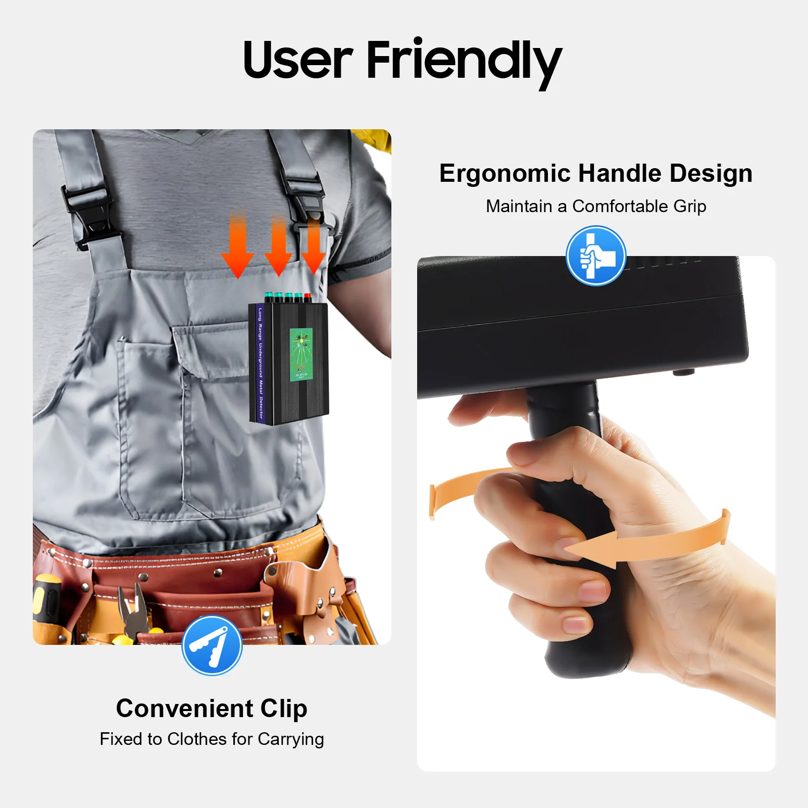 كاشف معادن احترافي بعمق 20 مترًا، نطاق 1000 متر، كشف الذهب/الفضة/النحاس/القطر، تردد 5.6-6 كيلو هرتز