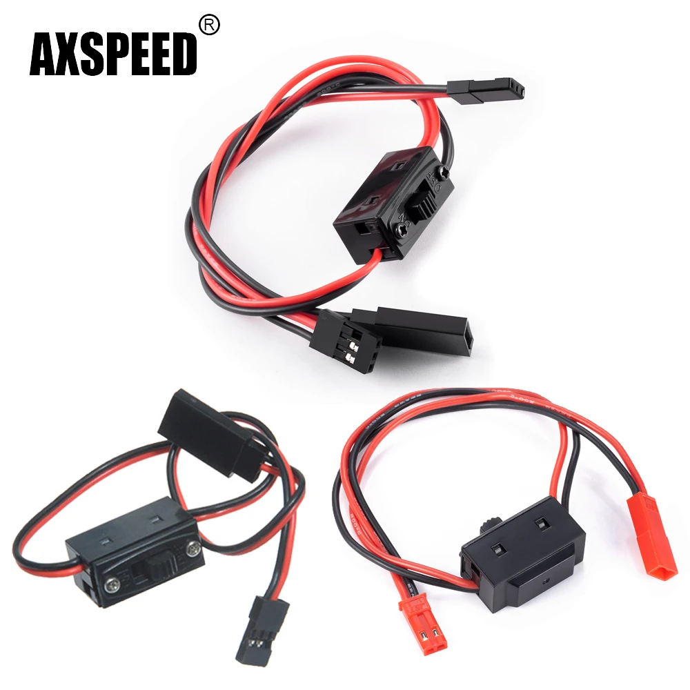AXSPEED 1to1 1to2 JST/JR RC Servo Extension with Switch Wire Cable for RC Models Car Aircraft Servo Parts
