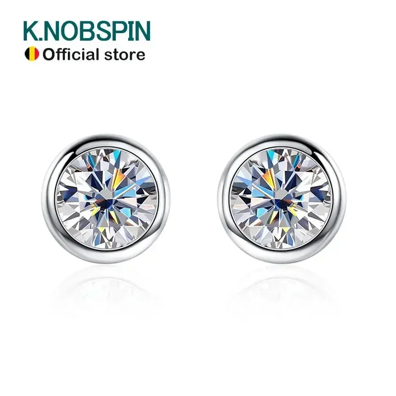

New 1ct D Color Moissanite Earring 925 Sterling Sliver Plated White Gold Ear Stud Wedding Engagement Earrings For Women