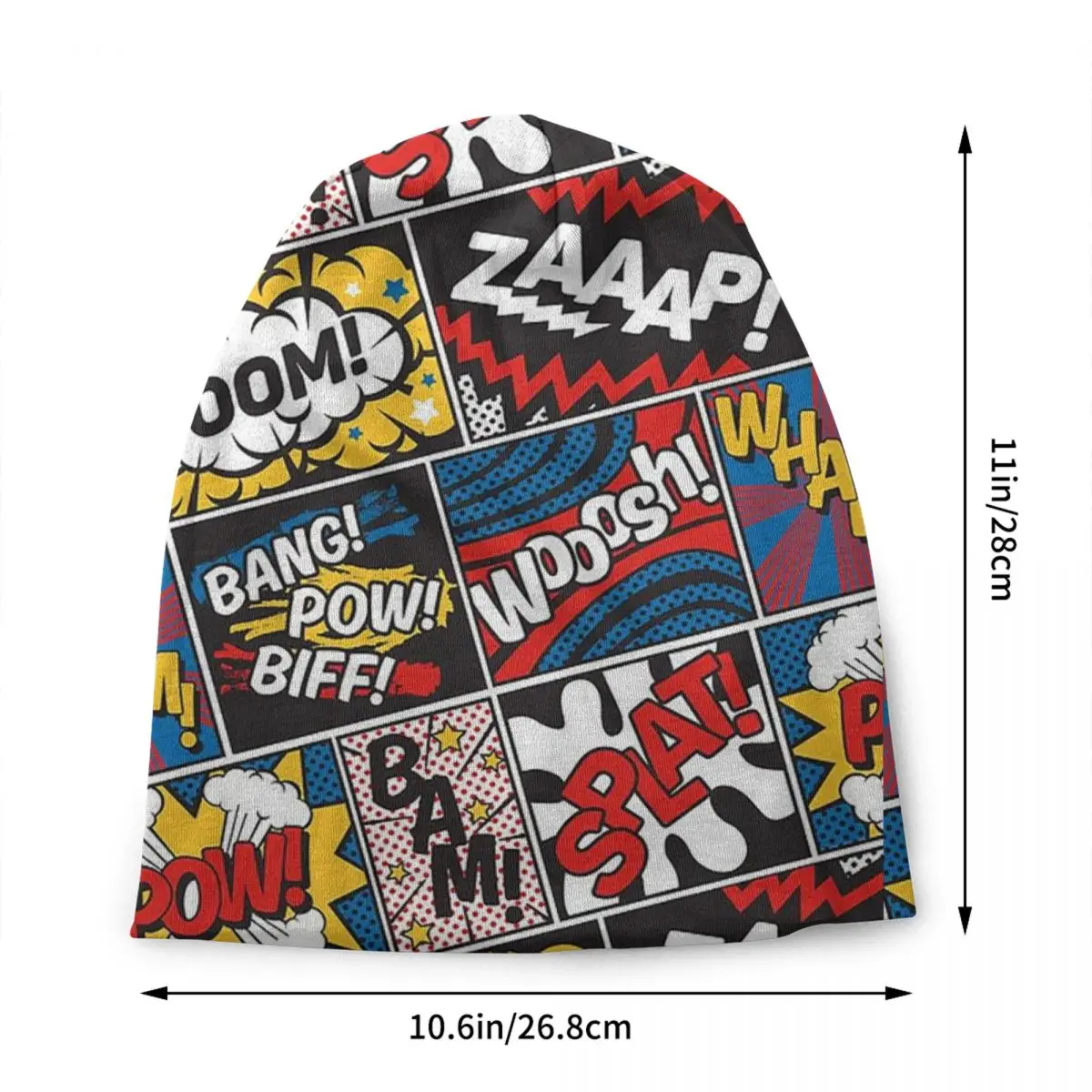 Customized Comic Book Superheroes Pattern Bonnet Hats Street Knit Hat For Men Women Winter Warm Skullies Beanies Caps