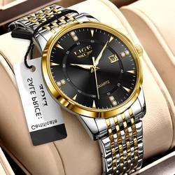 LIGE Fashion Women Watch Top Brand Luxury Waterproof Women's Quartz Wristwatches Casual Sports Date Chronograph Montre Femme